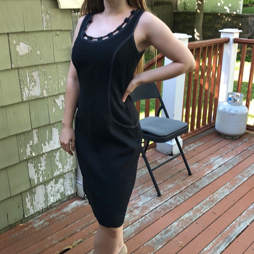 David Meister 4 black summer midi